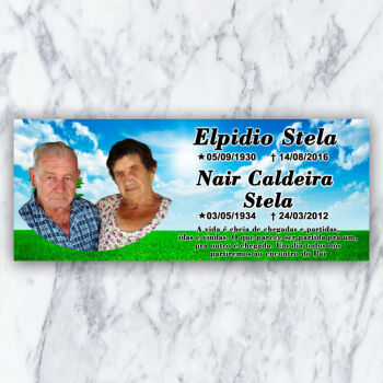 Imagem de Porcelana Retangular 25x10 - casal - (fundo paisagem)